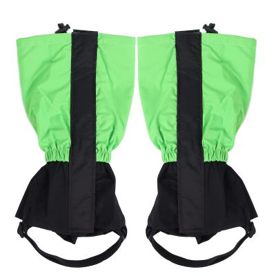ANGGREK Adjustable Children's Leg Covers, Windproof Sand Prevention, Kids Leg Boot Gaiters (Green, One Size)