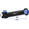 BBxunsless 150mm Super Long Shock-Absorbing Bike Handlebar Stem for Road/Mountain Bike Aluminum Alloy CNC Fitting Pole Folding Bike Stems 12-Degree 31.8mm (Black) view 2