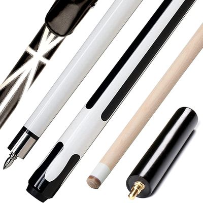 Pool Cue Billiard Cue 13 Mm, 57 Inches Pool Cue, Canadian Maple Pool Cue, Carbon Fiber Pool Cue Hand-Inlaid Pool Cue, Suitable for Professionals (18 Oz-21 Oz) WEWYQSJXBXF-211231(Color:White;Size:D)