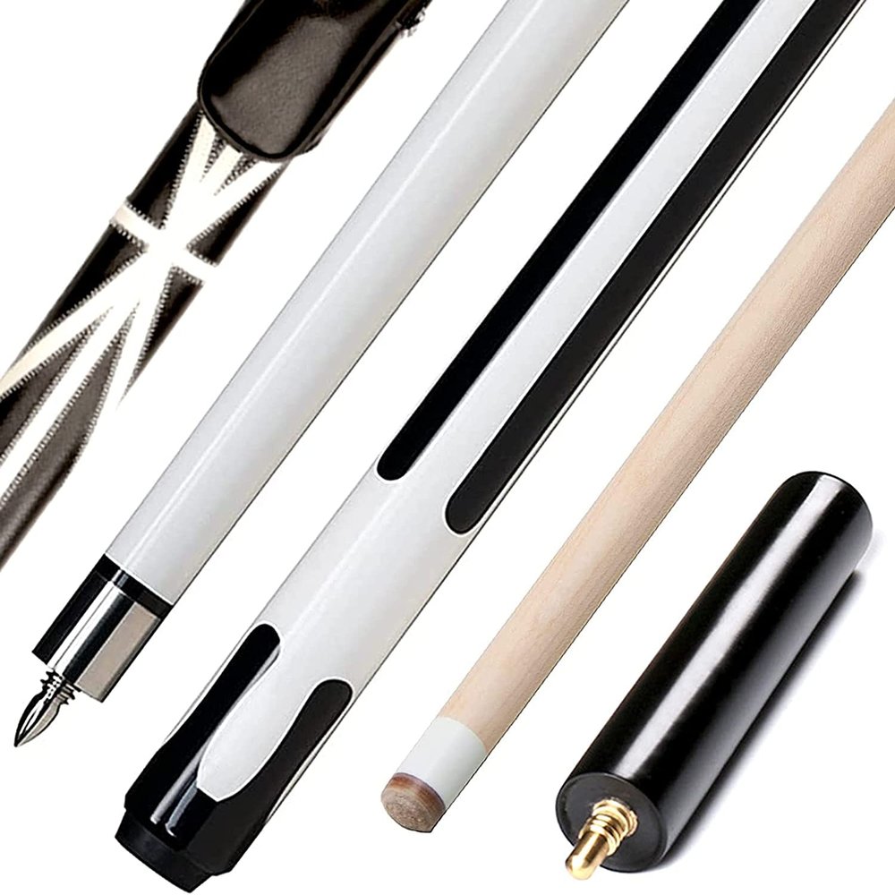 Pool Cue Billiard Cue 13 Mm, 57 Inches Pool Cue, Canadian Maple Pool Cue, Carbon Fiber Pool Cue Hand-Inlaid Pool Cue, Suitable for Professionals (18 Oz-21 Oz) WEWYQSJXBXF-211231(Color:White;Size:D)