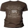 50th Birthday Gift Shirt for Men - Vintage Barbed 1976 Aged to Perfection - Brown-005-4X view 1