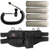 Maddog 4+1 Paintball Harness Pod Pack with (4) Paintball Pods and Quick Disconnect Paintball Tank Remote Coil Combo | Compressed Air (HPA) & CO2 Compatible - Smoke view 1