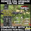 Maddog 4+1 Paintball Harness Pod Pack with (4) Paintball Pods and Quick Disconnect Paintball Tank Remote Coil Combo | Compressed Air (HPA) & CO2 Compatible - Smoke view 3