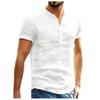 Mens Casual Short Sleeve Button Down Shirts Big and Tall Slim Fit Beach T-Shirt Stylish Summer Vacation Tops(DN8) Beige
