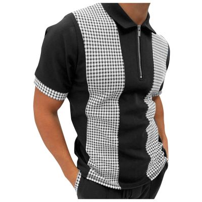 Mens Casual Short Sleeve Button Down Shirts Big and Tall Slim Fit Beach T-Shirt Stylish Summer Vacation Tops(U) Black
