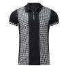 Mens Casual Short Sleeve Button Down Shirts Big and Tall Slim Fit Beach T-Shirt Stylish Summer Vacation Tops(U) Black view 2