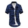 Mens Casual Short Sleeve Button Down Shirts Big and Tall Slim Fit Beach T-Shirt Stylish Summer Vacation Tops(DN9) Dark Blue view 1
