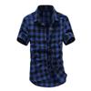 Mens Casual Short Sleeve Button Down Shirts Big and Tall Slim Fit Beach T-Shirt Stylish Summer Vacation Tops(DN9) Dark Blue view 2