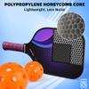 JoncAye Pickle-Ball Paddles Set of 2, Graphite Fiberglass Surface for Power & Control, USAPA Approved Rackets for All Ages, Beginners, Intermediate, with Outdoor Indoor Balls, Carry Bag, Grip Tape view 2