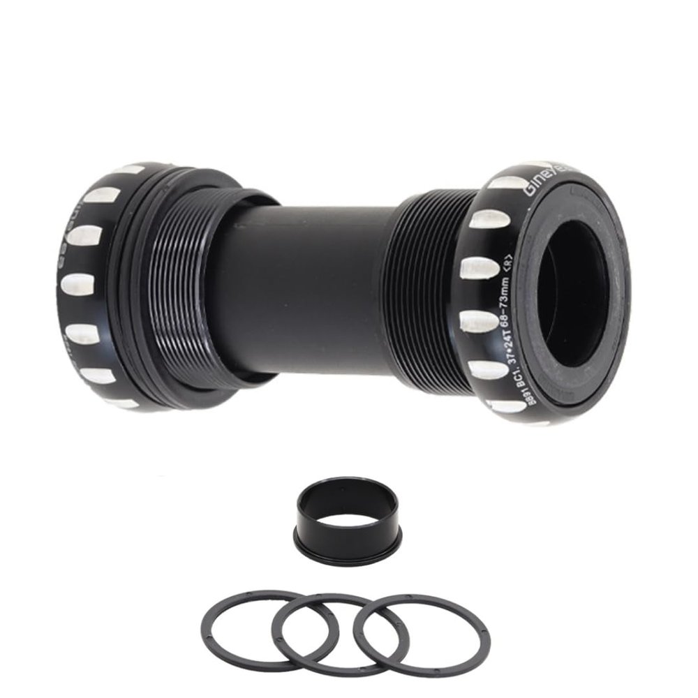 COONIUM BSA Threaded 68-73 mm Ceramic Bearing BB Bottom Bracket for 24mm (Compatible with Shimano) or 22/24mm (SRAM GXP) Crank Spindle