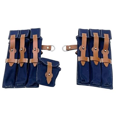 warreplica German WWII MP40 Wehrmacht Magazine Pouch Set (Blue)