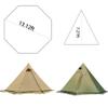 Vilemoon Tipi Hot Tent with Fire Retardant Stove Jack for Flue Pipes, 3~4 Person, Lightweight, Teepee Tents for Family Team Outdoor Backpacking Camping Hiking (Green) view 2