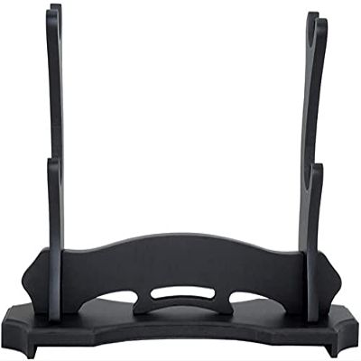 CNLQ Katana Stand Assembly - Black Samurai Sword Holder Rack Display for Katana Wakizashi Tanto