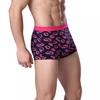 Mens Pouch Briefs Boxer Fashion Sexy Fiber U Embossed Boxers Stretch Breathable Lip Print Underpants, Red, XX-Large view 2