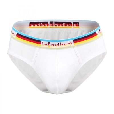 Saohuo Mens Striped Patchwork Underwear Breathable Casual Letter Print Underpants Knickers Athletic Supporter Boxers Panties