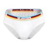 Saohuo Mens Striped Patchwork Underwear Breathable Casual Letter Print Underpants Knickers Athletic Supporter Boxers Panties view 1