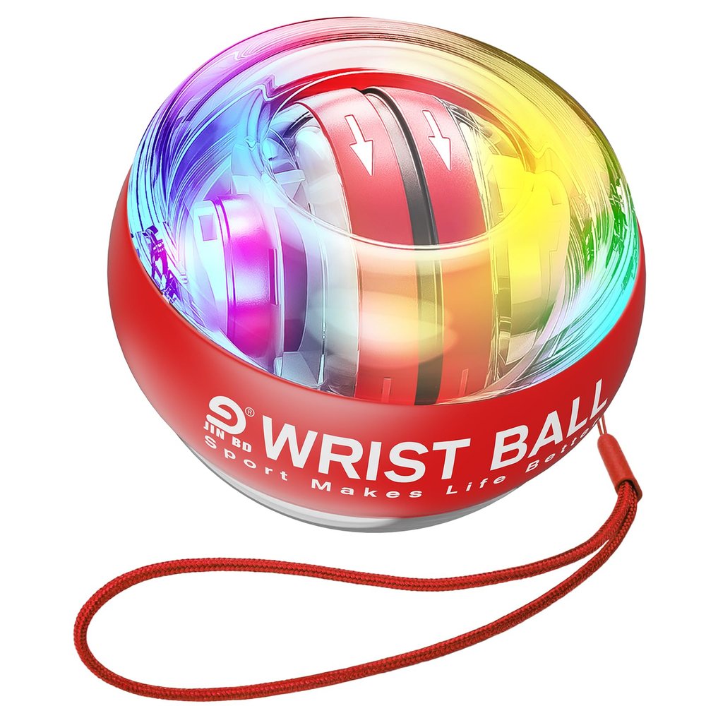 JIN BD Wrist Trainer Ball Auto-Start Gyroscopic Forearm Exerciser Gyro Ball for Strengthen Arms, Fingers, Grip and Muscles