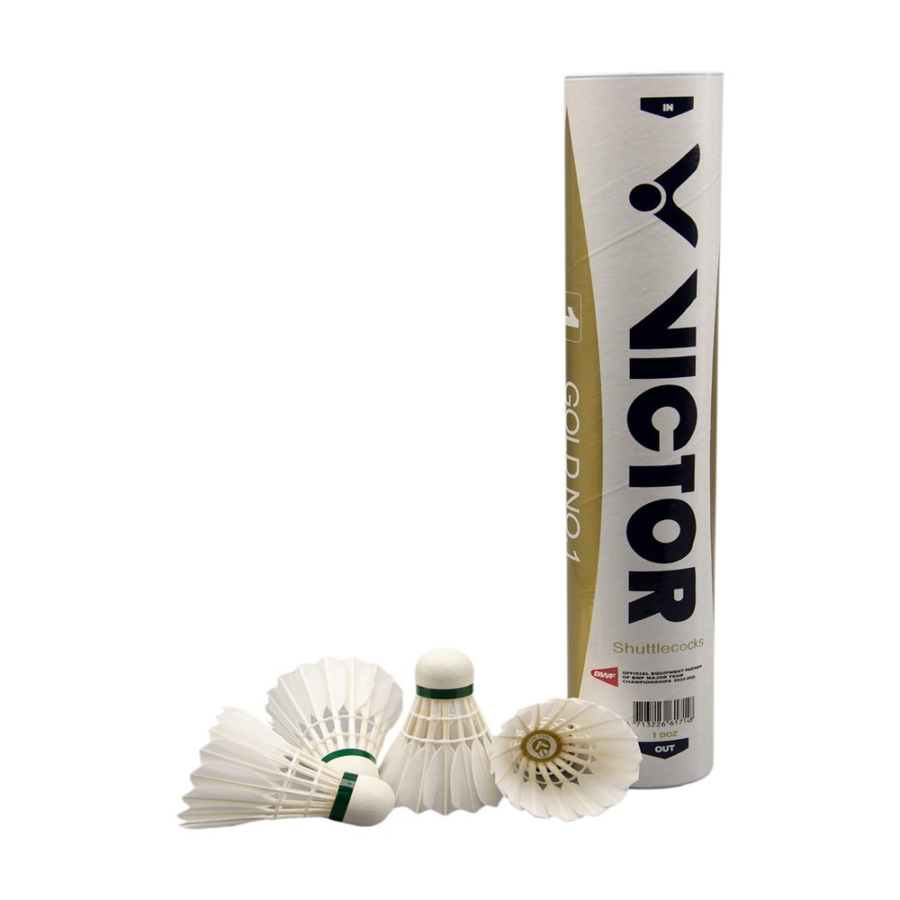Victor Gold No.1 Badminton Shuttlecock Birdy 12-Pack (Speed-77)
