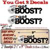 2 GOT Boost 9'' Vinyl Decals Blower Supercharger Turbo Diesel Boost Blown Charger JDM Stickers(2 Decals) view 2