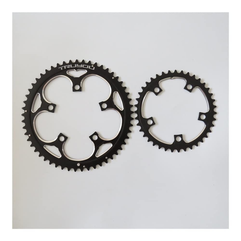 MYEEI Road Bicycle Chainring Double Sprocket 110 BCD 50T 48T 46T 36T 34T Road Bicycle Chainwheel Folding Bike Chain Wheel Black (Color : 46/34T)
