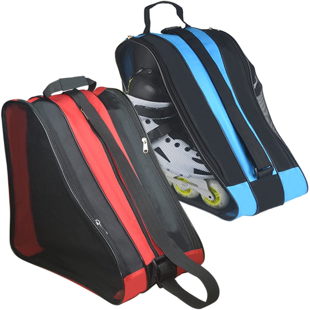 Gooyule Roller Skate Bag, Adjustable Shoulder strap Ice Skate Bags for Girls Boys and Most Adults, Large Capacity Skate Bag Fits Quad Skates, Inline Skate and Most Roller Skating Accessories