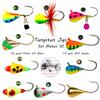 Tungsten UV Glow Ice Fishing Jigs - Sol Mates 10 Pack 4mm 1.4gm #10 Hook Jigging Flyfish Lure Bait Walleye Crappie Panfish Trout Mermaid Gear view 2
