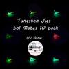 Tungsten UV Glow Ice Fishing Jigs - Sol Mates 10 Pack 4mm 1.4gm #10 Hook Jigging Flyfish Lure Bait Walleye Crappie Panfish Trout Mermaid Gear view 3