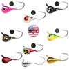 Tungsten UV Glow Ice Jigs - Divine 9 Pack 4mm 1.1gm #10 Hook Tungsten Ice Fishing Jig Lure Bait Walleye Crappie Panfish Trout view 1