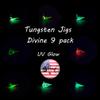Tungsten UV Glow Ice Jigs - Divine 9 Pack 4mm 1.1gm #10 Hook Tungsten Ice Fishing Jig Lure Bait Walleye Crappie Panfish Trout view 3
