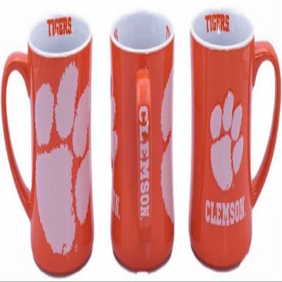 RFSJ Clemson Tigers Ceramic 16 oz Relief (3D) Mug, Orange