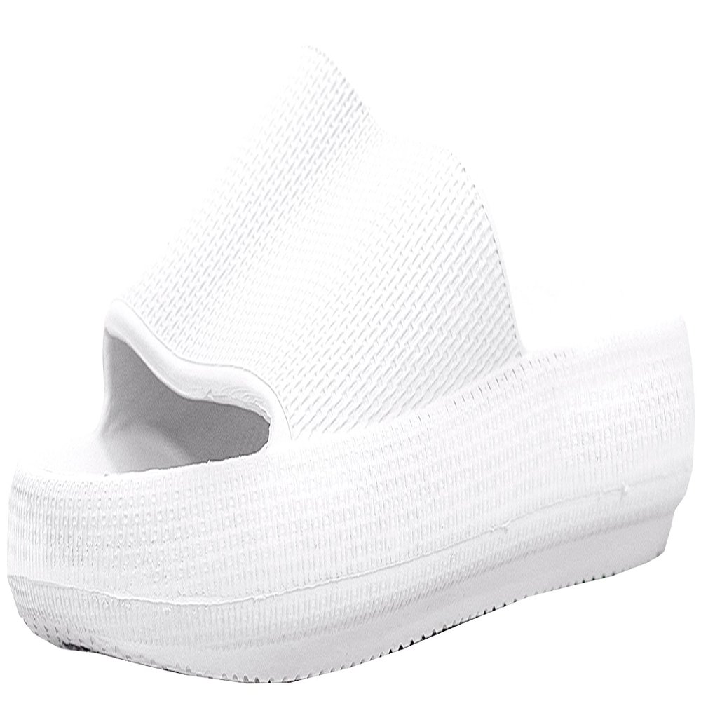 FROGG TOGGS Women's Squisheez Comfort Pool Slide, enjoy walking on millions of tiny air bubbles, Marshmallow, 8