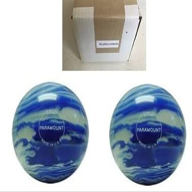 BuyBocceBalls - EPCO Duckpin Bowling Balls - - (4 3/4 inch- 3lbs. 10 oz.) Pack of 2 - Marbleized - Blue & White - Made in USA