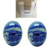 BuyBocceBalls - EPCO Duckpin Bowling Balls - - (4 3/4 inch- 3lbs. 10 oz.) Pack of 2 - Marbleized - Blue & White - Made in USA view 1