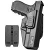 Compatible with Glock 17/19/23/31/32(Gen1-5), G22 (Gen 1-4), G19x/G44/G45,Level II Retention with Index Finger Release,Belt Clip&MOLLE view 1