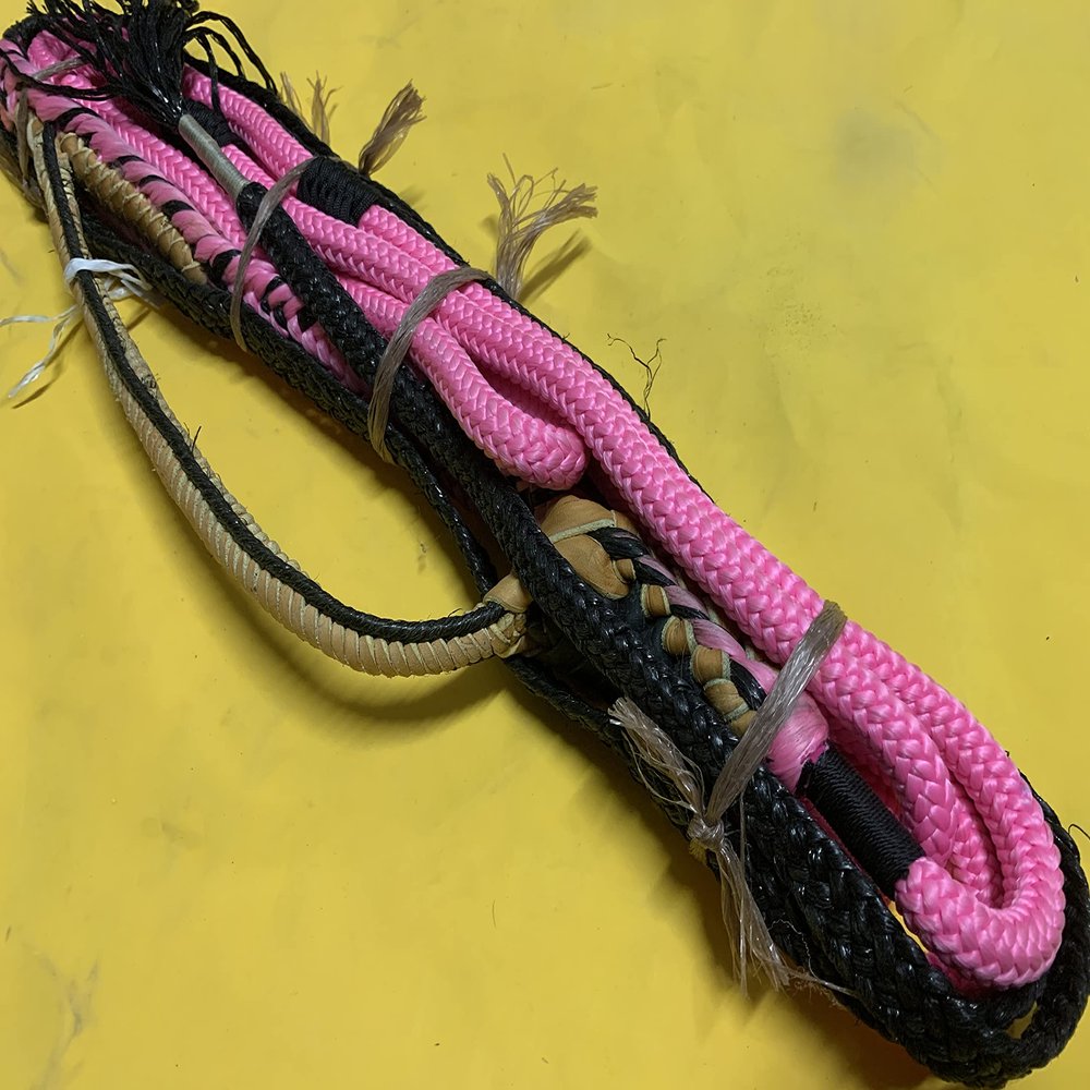 EPT Bull Ropes Pink & Black Poly Pro 9x7 RH 3/4" x 3/4" Bull Riding Rodeo Rider 16"