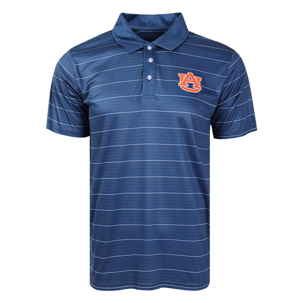 Auburn Tigers NCAA Mens Striped Polyester Polo - XXL