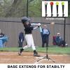 AOLIGEIJS Baseball Tee Batting Tee,Teeball, Portable Travel Hitting Tees,Easy Adjustable Height,Stable Tripod Stand (Baseball Tee, Black) view 4