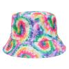 Bucket Hat Reversible Packable Tie Dye Hats Double Side Reversible Beach Sun Kids Hats (A) view 1