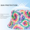 Bucket Hat Reversible Packable Tie Dye Hats Double Side Reversible Beach Sun Kids Hats (A) view 4