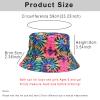 Bucket Hat Reversible Packable Tie Dye Hats Double Side Reversible Beach Sun Kids Hats (B) view 2
