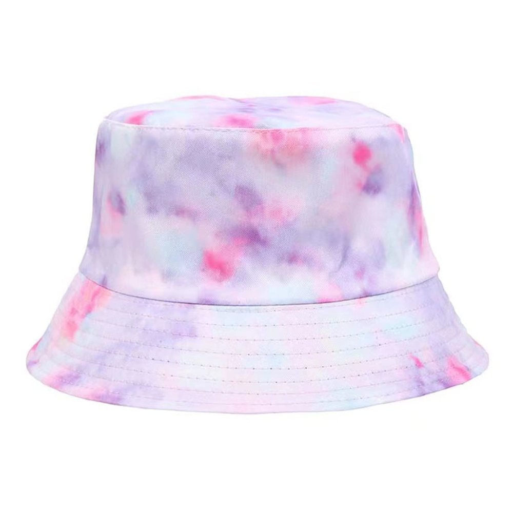Bucket Hat Reversible Packable Tie Dye Hats Double Side Reversible Beach Sun Kids Hats (D)