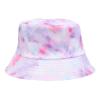 Bucket Hat Reversible Packable Tie Dye Hats Double Side Reversible Beach Sun Kids Hats (D) view 1