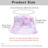 Bucket Hat Reversible Packable Tie Dye Hats Double Side Reversible Beach Sun Kids Hats (D) view 2