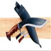 EGKH - 11 Inches Historical 2 Chira (Fullers) Rust Free Gripper Khukuri - most Useful Knife - hand guard full tang hilt view 1