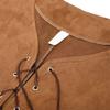 Kranchungel Pirate Vest Mens Costume: Renaissance Costume Men Medieval Viking Gothic Steampunk Vest Outfit for Themed Parties Light Brown 2X-Large view 3