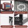J JACKCUBE DESIGN Acrylic Football Display Case, Clear Storage Case Box with Metal Mesh Base for Football Sport Memorabilia Ball Holder Stand -MK810A view 2