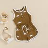 YINGISFITM Newborn Baby Girl Boy Clothes Cotton Printed Sleeveless T Shirt Tank Top Beach Shorts Two Piece Summer Outfit (6-12 Months,Brown) view 2
