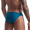 AIMPACT Mens Stripe Swim Briefs Sexy Bikini Swimwear Quick Dry Trunks Bathing Swimsuit for Men (GreenBlue L) view 2
