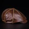 HYJTYA Men's Genuine Cowhide Leather Octagonal Cap Vintage Newsboy Hat Driving Flat Winter Male Artist Cap (XXL(59-60cm), Brown) view 3