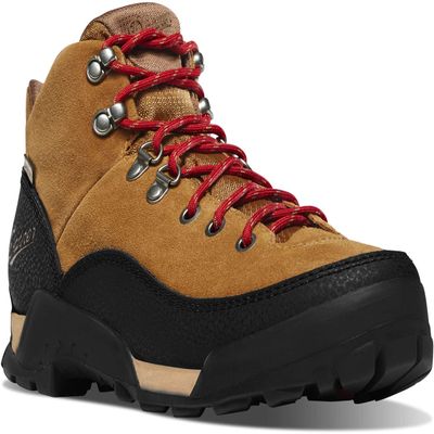 Danner Panorama 6 Waterproof Hiking Boots for Women with Rich Suede Upper, Breathable Dry Barrier, Comfort Footbed, and Traction Outsole, Brown/Red - 6.5 M